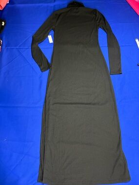 Wild Meadow Black Ribbed Maxi Dress Size XXS